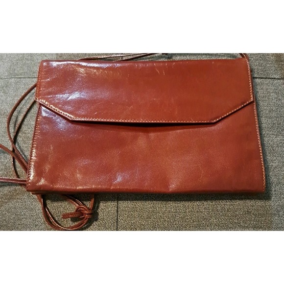 Garfinckels Handbags - Vtg Garfinckels Cognac Brn Leather Purse Made Canada Appears Unused Buttery Soft